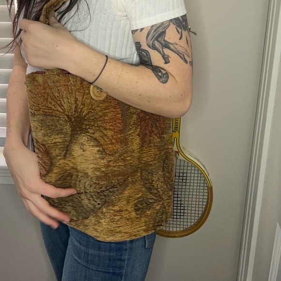 Tote brown textured bag purse - Picture 5 of 6